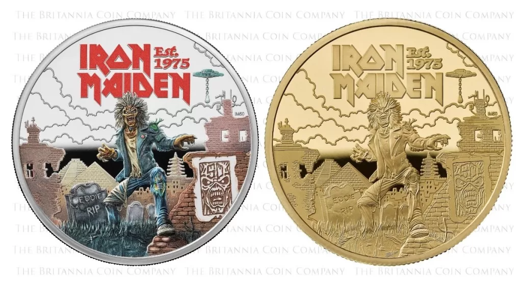 Iron Maiden moneda portada
