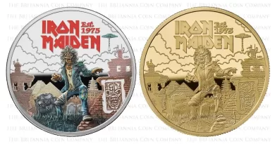 Iron Maiden moneda portada