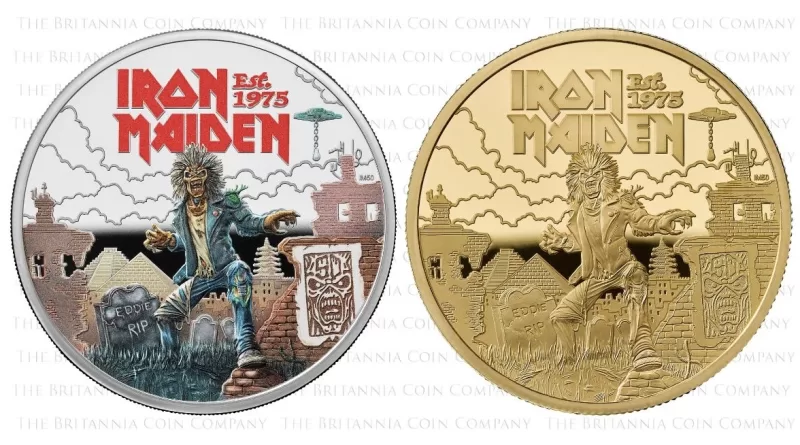 Iron Maiden moneda portada